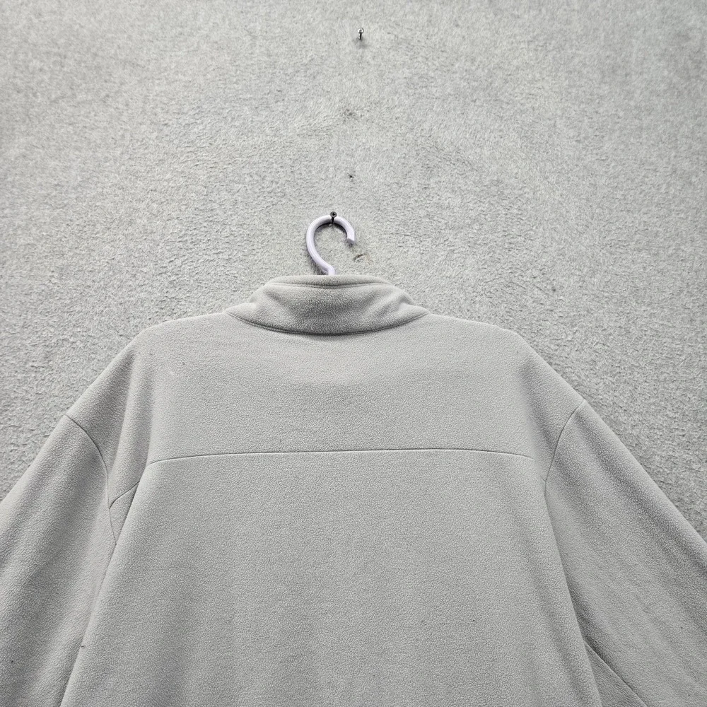 The North Face Men Jacket XL Gray Colorblock Fleece Logo Zipped Pockets Casual